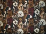 Dog print material available St Marys, blue mountains, Sydney fabric swatch