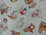 toy motifs on white background