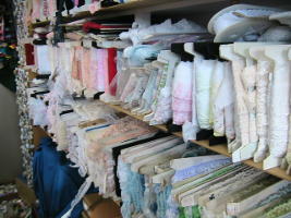 Sample of wide range of Cream, White, Red, Blue, Pink, Yellow and other coloured Lace large selection of white, cream and coloured lace on cards